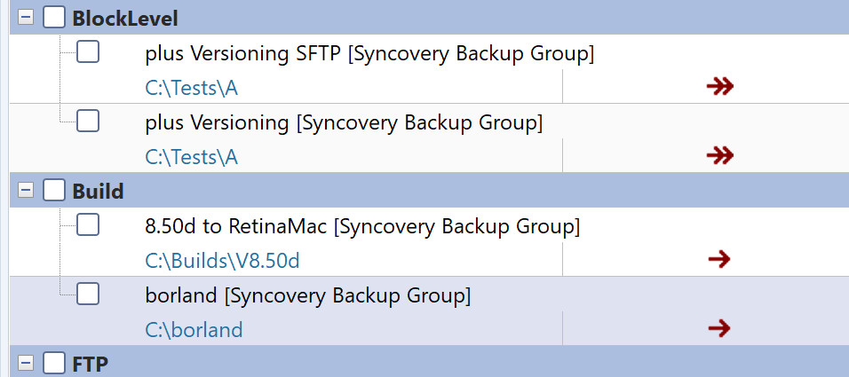 Une capture d’écran montrant les profils visibles par un utilisateur avec des droits limités.