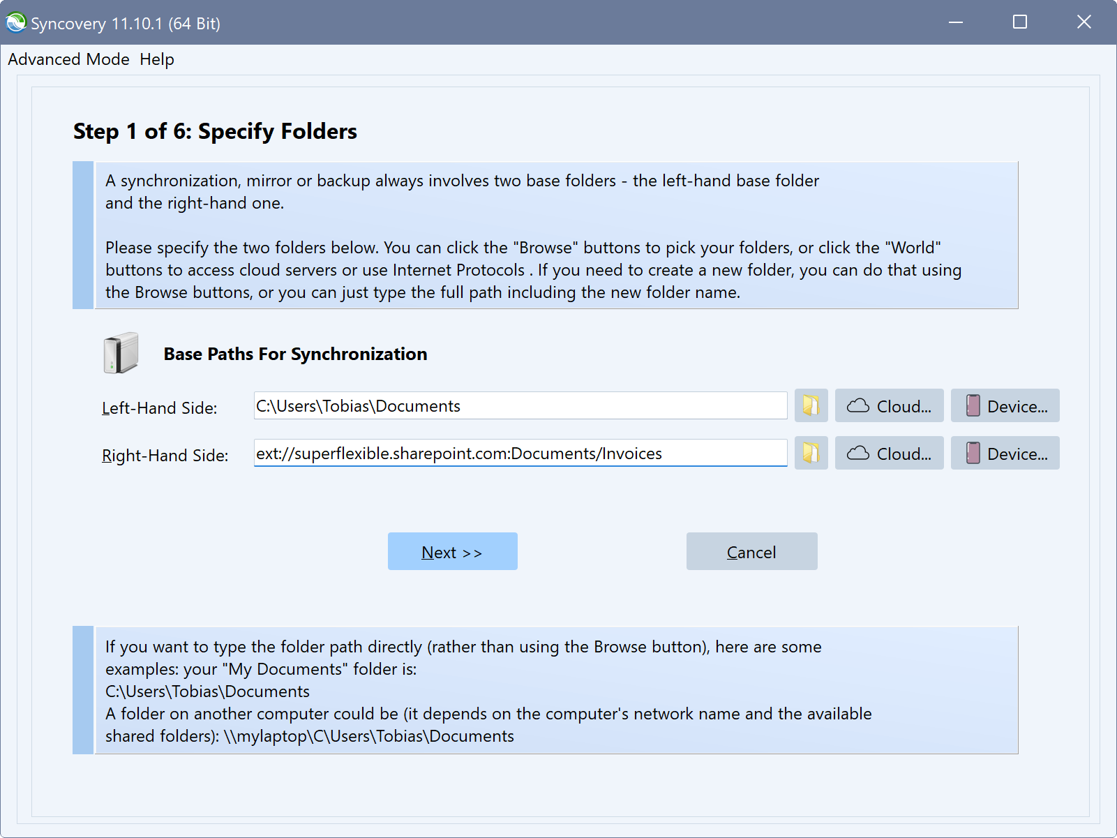 Synchronisation de SharePoint en mode Assistant